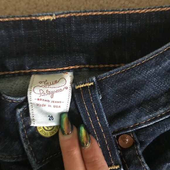 True Religion Twisted Flare Jeans 26x33! - Picture 3 of 4